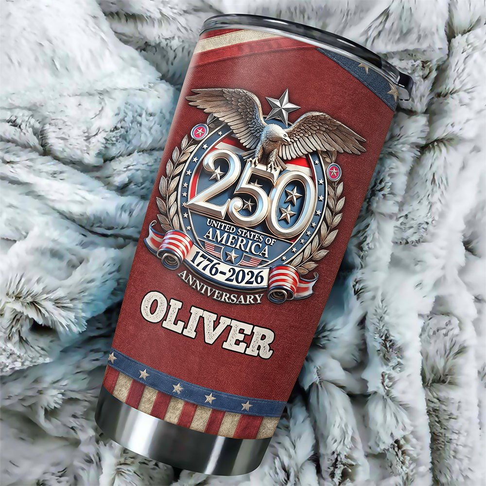 USA Eagles 250th Anniversary Semiquincentennial 1776-2026 Fat Tumbler CH07 910588