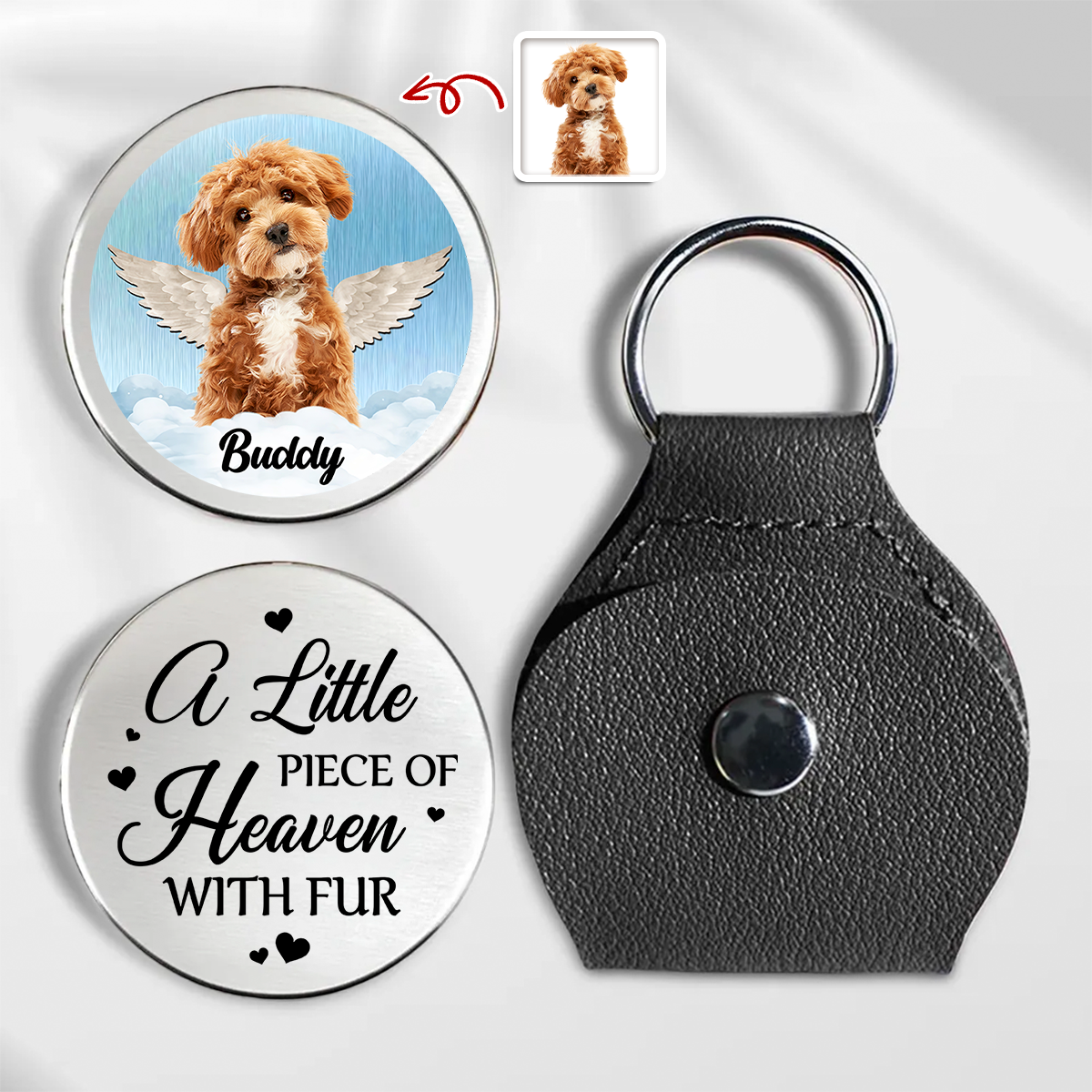 Custom Photo I Will Carry You With Me Until I See You Again Memorial Pocket Hug HA75 897980