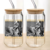 Custom Photo Class Of 2027 Officially A Senior - My Last First Day Glass Can With Lid TH10 170697