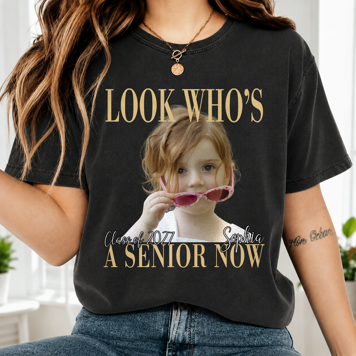 Custom Senior 2027 Photo Look Who's A Senior Now Comfort Shirt CH07 180298