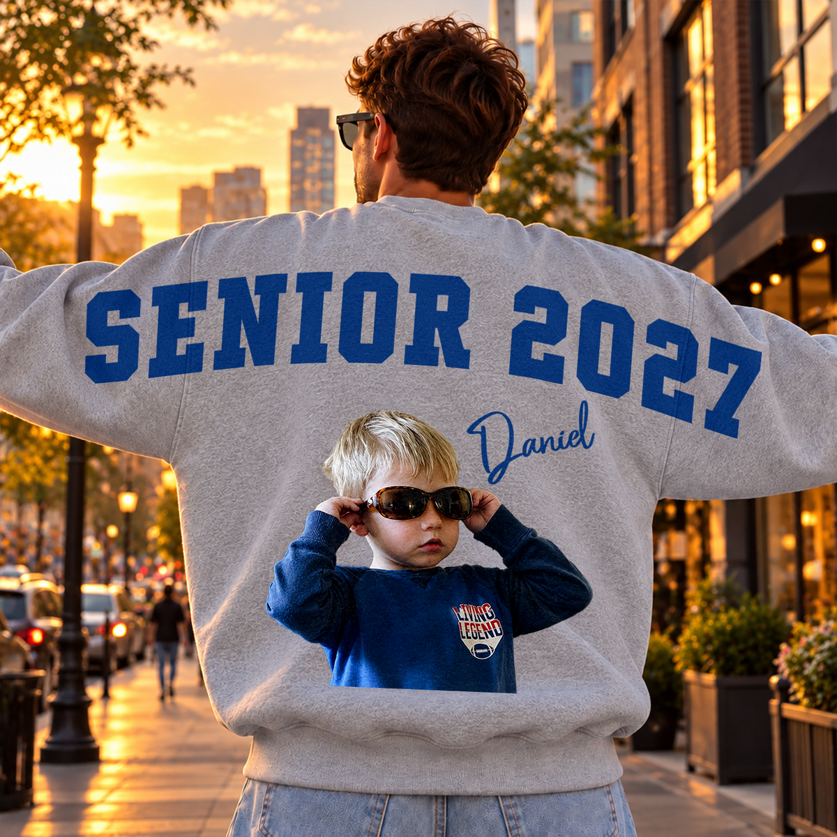 Custom Photo Senior 2027 Shoulder To Shoulder Shirt Graduation Gift CH07 180938