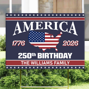 America 250 Birthday 1776-2026 Garden Yard Sign HO82 894602