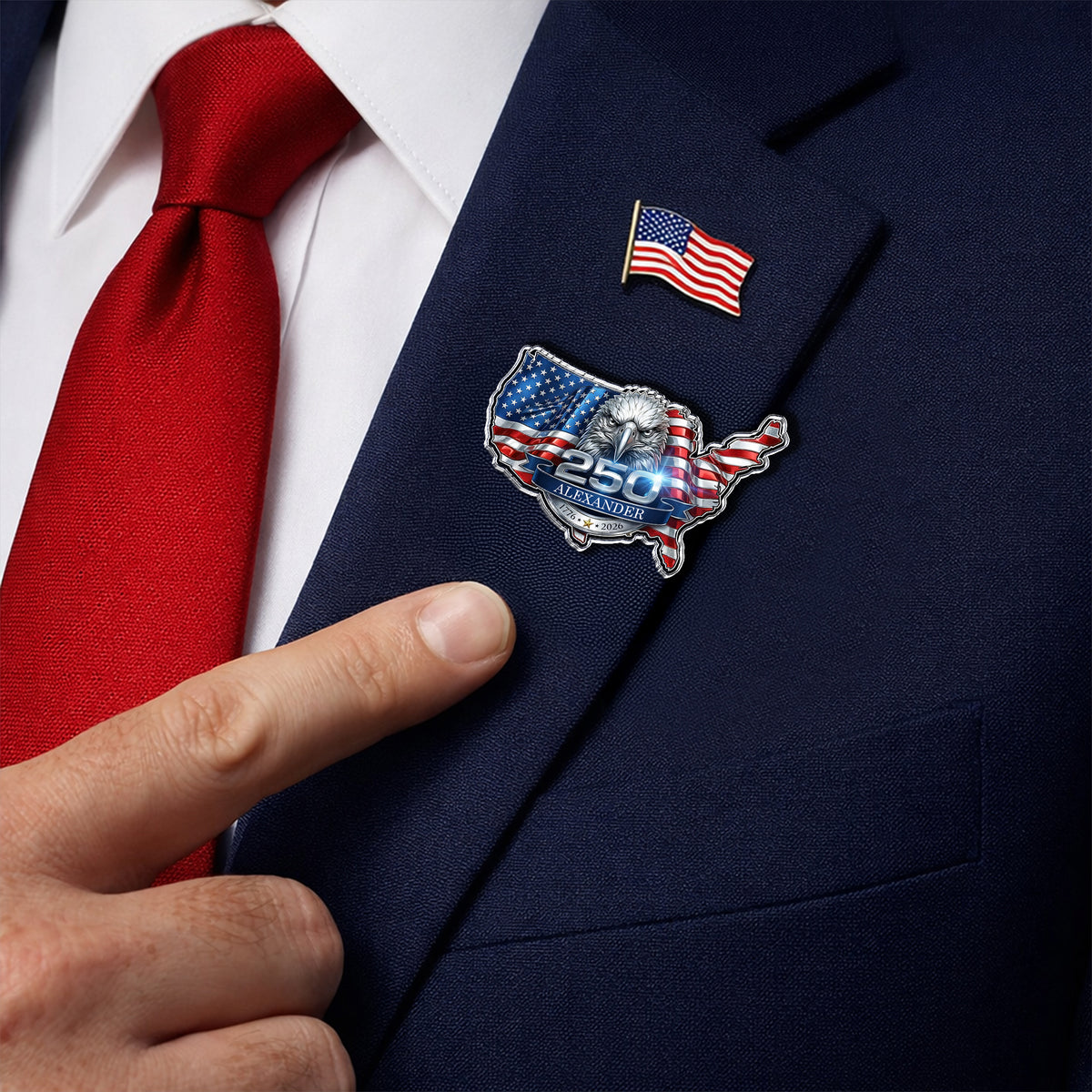 250th Anniversary Eagle USA Semiquincentennial 1776-2026 Patriotic Acrylic Pin HO82 901804