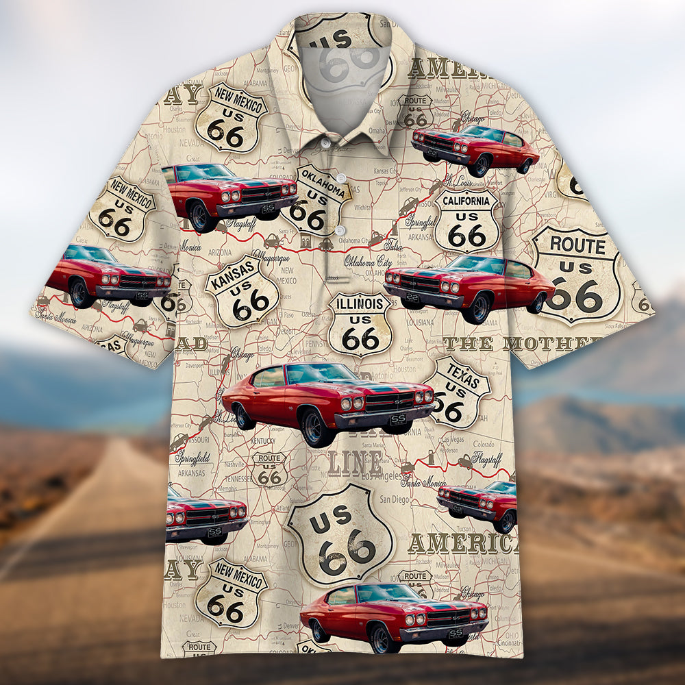 Custom Photo Route 66 For Car Lover Polo Shirt CH07 895806