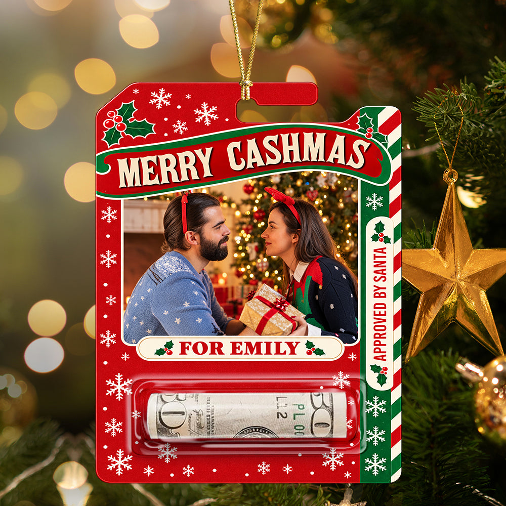 Custom Photo Merry Cashmas Money Holder Ornament TH10 171099