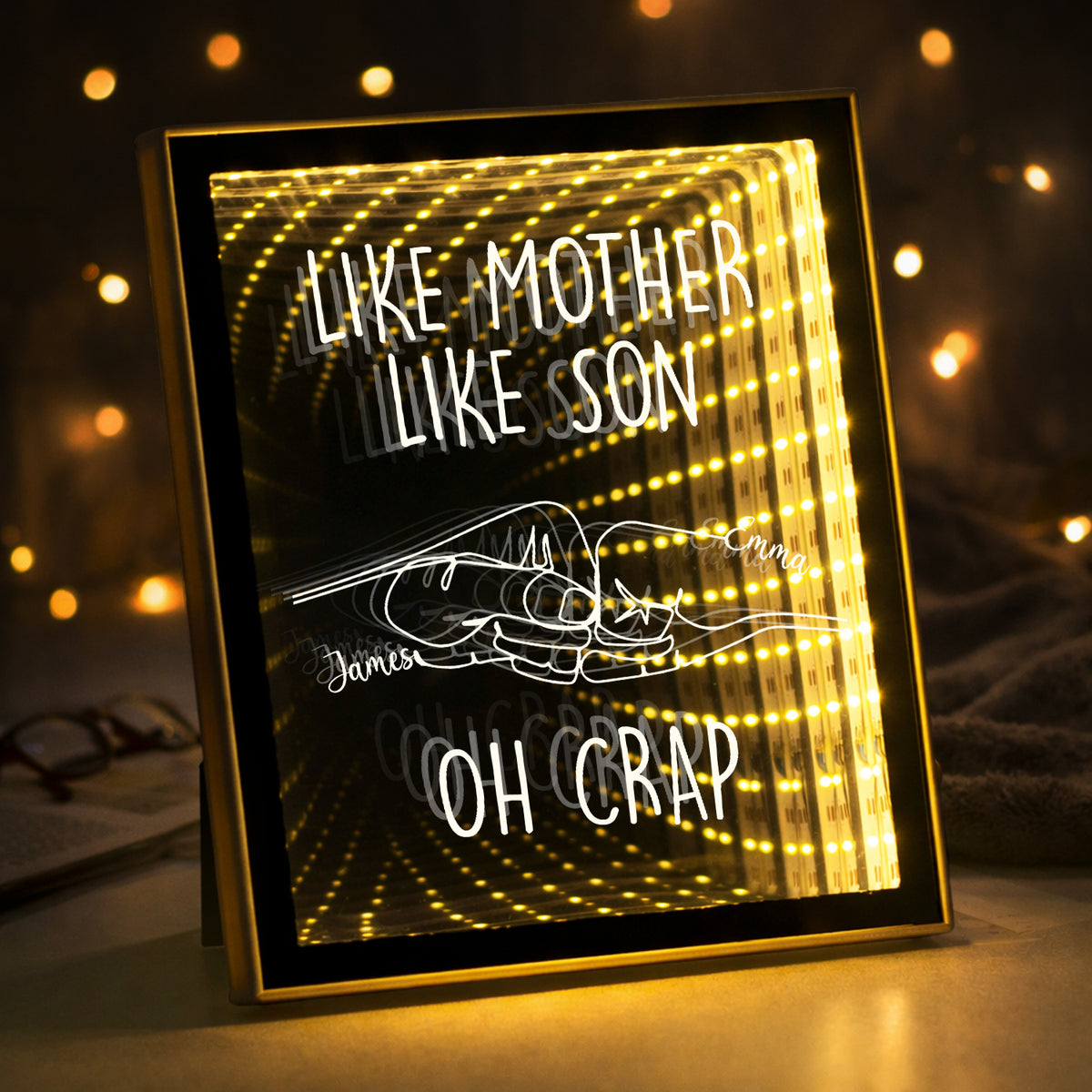 Personalized Happy Mother's Day Like Mother Like Daughter/Son Infinity Mirror Light Box HO82 901624