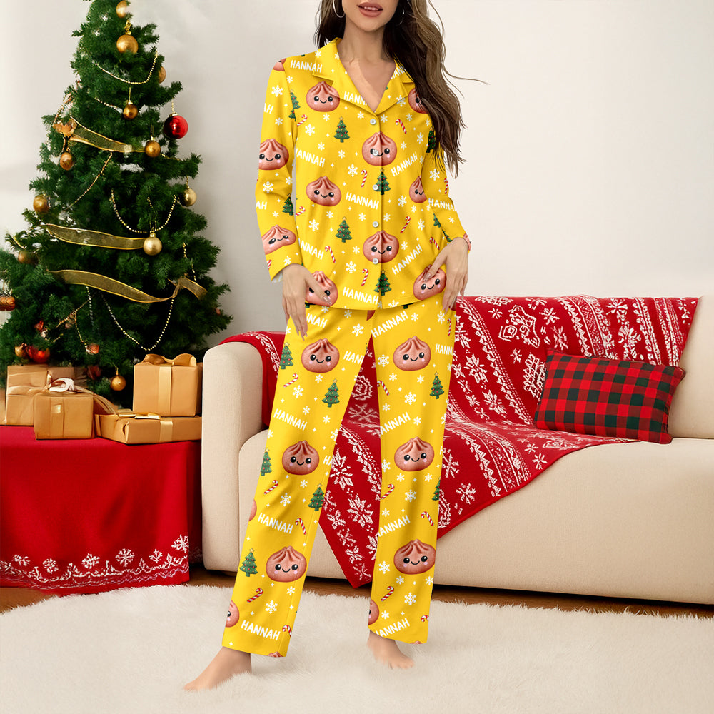 Personalized Dumpling Squishy Christmas Pattern Pajamas HO82 903734