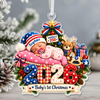 Personalized Baby's First Christmas Acrylic Ornament, Special Keepsake for New Parents HA75 919362