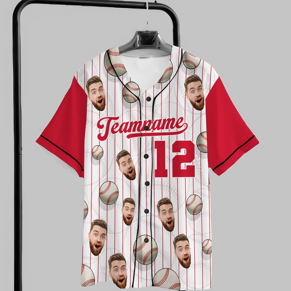Custom Photo Sport Lovers Baseball Jersey Shirt With Team Name CH07 896178