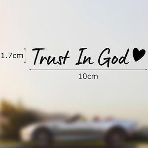 Trust In God Rearview Mirror Car Sticker, Inspirational Sticker, Religious, Christian Car Decal LM32 897455