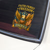 Faith, Family & Freedom America 250th Anniversary Car Window Decal Sticker CH07 896552