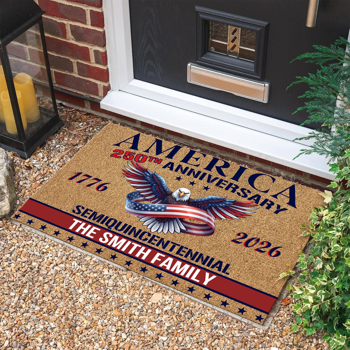 Personalized Family Name America 250th Anniversary Doormat CH07 910276
