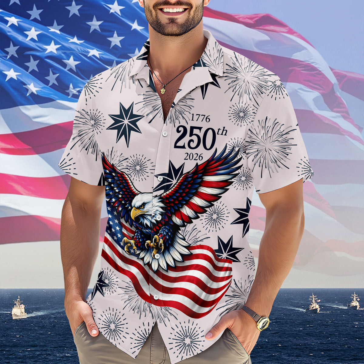 Personalized America’s 250th Anniversary Hawaiian Shirt CH07 910342