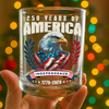 America 250 Years Eagle Independence Day Patriotic Whiskey Glass LM32 895261
