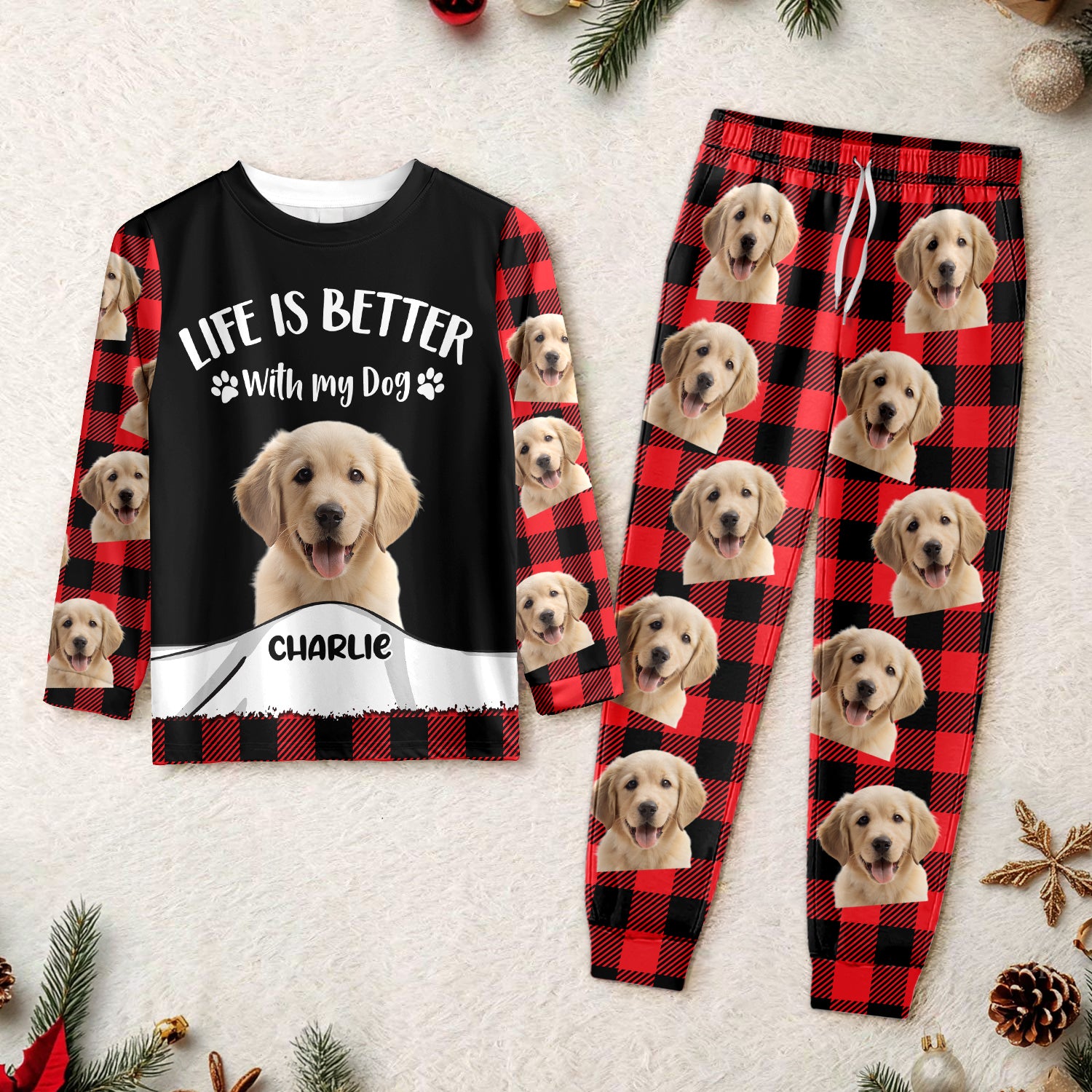 Custom Photo Life Is Better With My Dog Personalized Sleepwear Gift For Pet Lovers CH07 899112