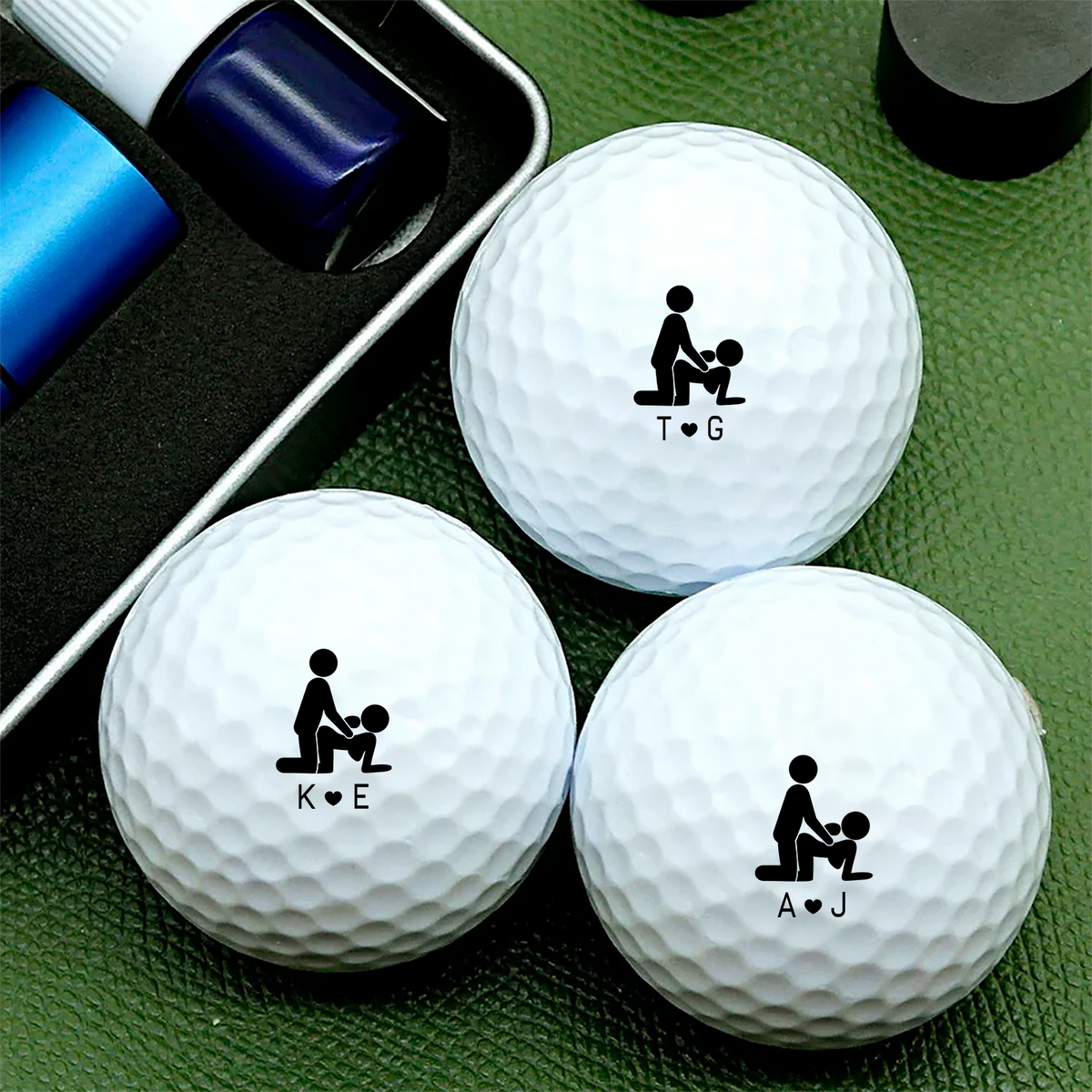 Personalized Funny Couple Golf Ball Stamp Box  Romantic Gift for Husband & Boyfriend HO82 903388