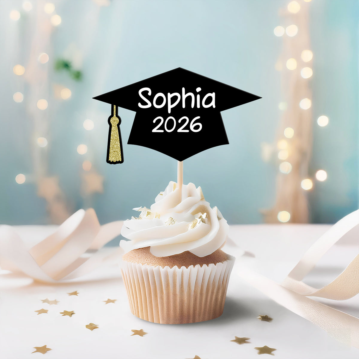 Custom Name Personalized Graduation Cupcake Toppers HA75 920078
