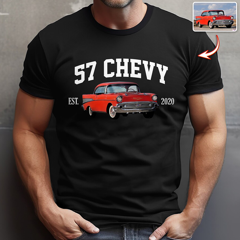 Personalized Car Name & Est. Year Dark Shirt Vintage Auto Lover Gift CH07 911952