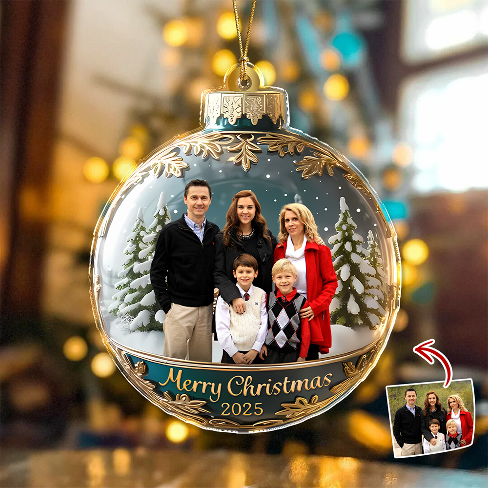 Custom Family Photo Acrylic Ornament Gift For Family HA75 897176