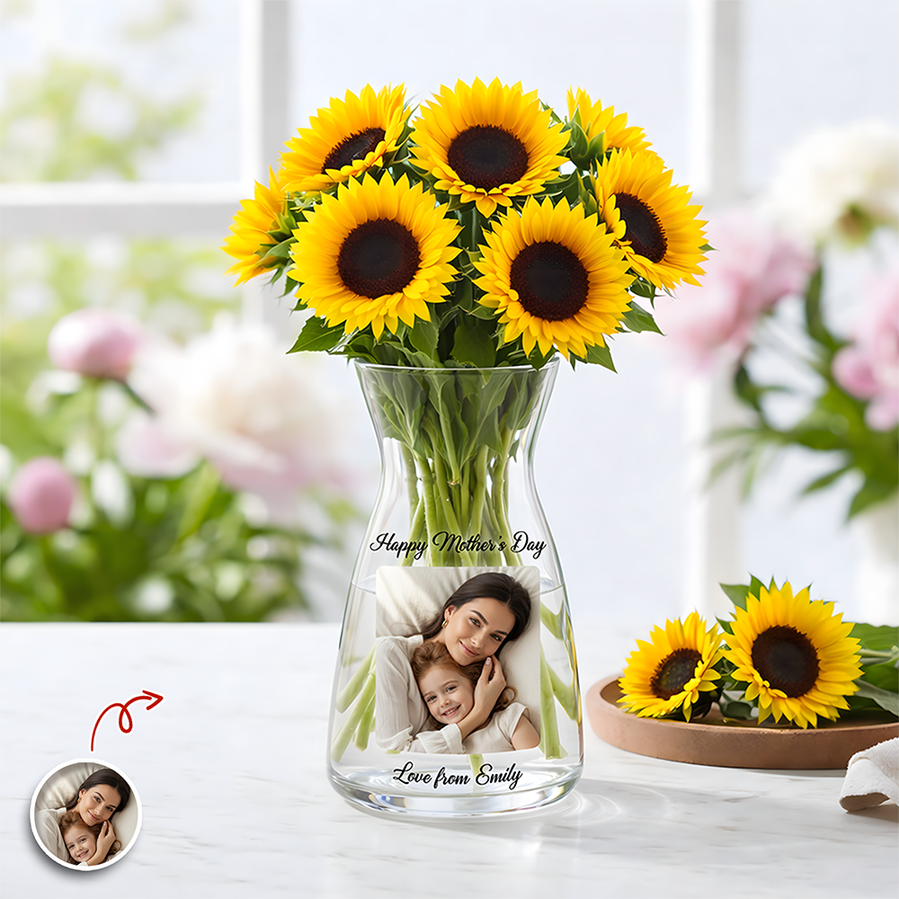 Custom Photo Happy Mother's Day Glass Vase CH07 910936