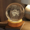 Personalized Our Family Loving Handprint Crystal Ball LED Night Light - Sentimental Gift for Mom, Dad HO82 901414