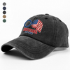 USA 250 Years Infinity Freedom American Flag Washed Denim Baseball Cap LM32 899307