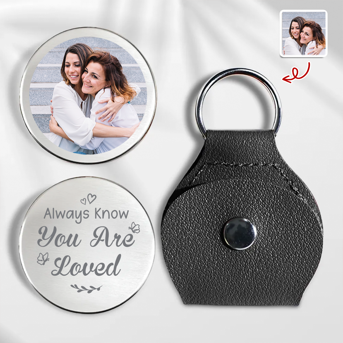 Custom Photo Always Know You Are Loved Personalized Pocket Hug Mother's Day Gift For Mom, Grandma HA75 920724