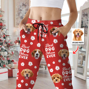 Custom Photo Best Dog Dad Dog Mom Paw Paw - Personalized Sweatpants Gift For Pet Lovers HO82 894380