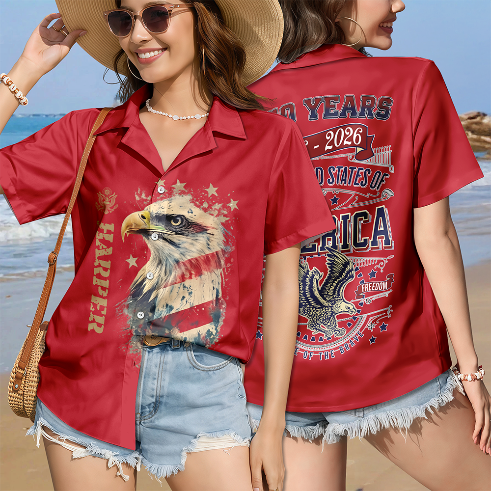 Custom Name 250 Years 1776-2026 American Eagle Freedom Hawaii Shirt TH10 169567