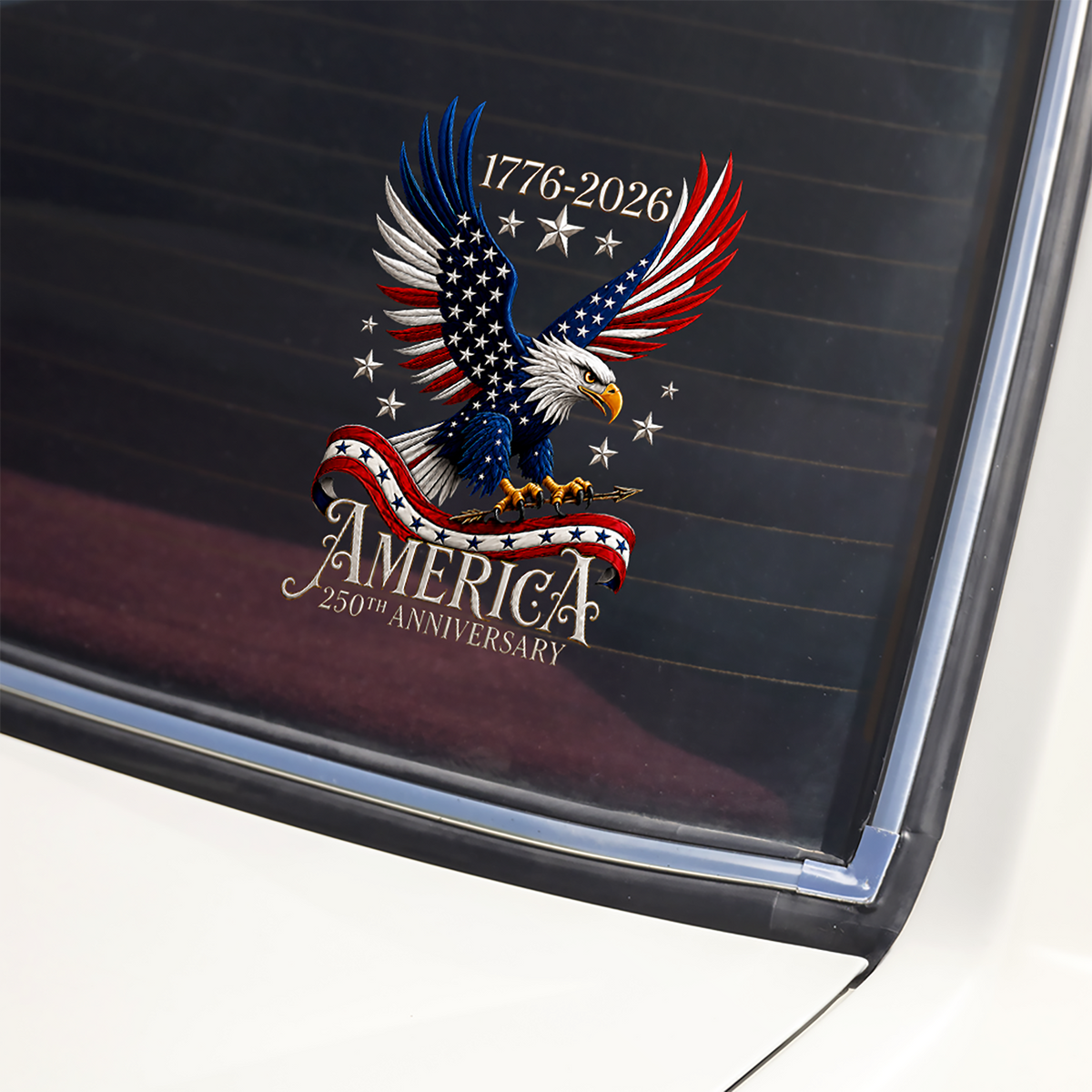 US 250th Anniversary 1776-2026 Eagle Car Window Decal Sticker TH10 170295