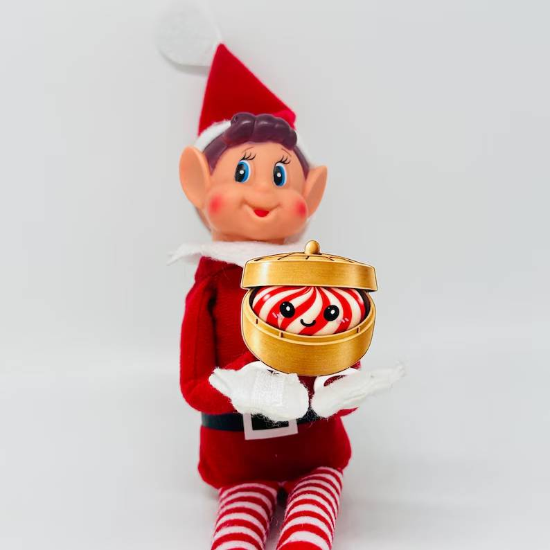 Elf Dumpling Squishy Acrylic Prop, Christmas Elf Accessory HO82 904014