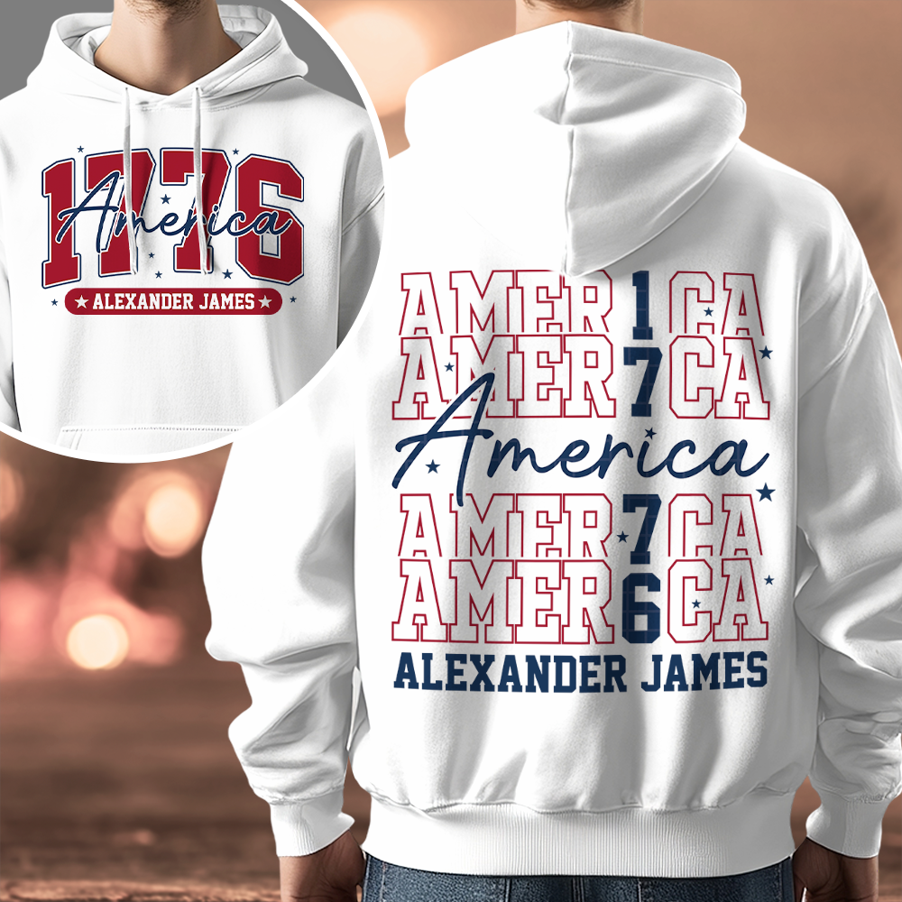 Custom Name America 1776 Front And Back Shirt TH10 898927