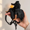 Halloween Horseman Pet Rider Costume, Pumpkin Knight Gothic Cat Outfit LM32 670247
