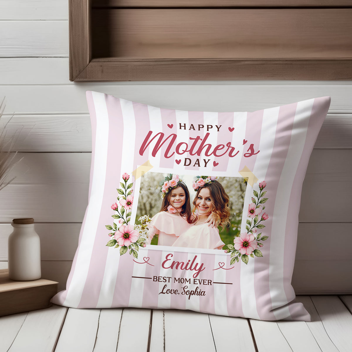 Custom Name Happy Mother's Day Best Mom Ever Pillow HO82 902242