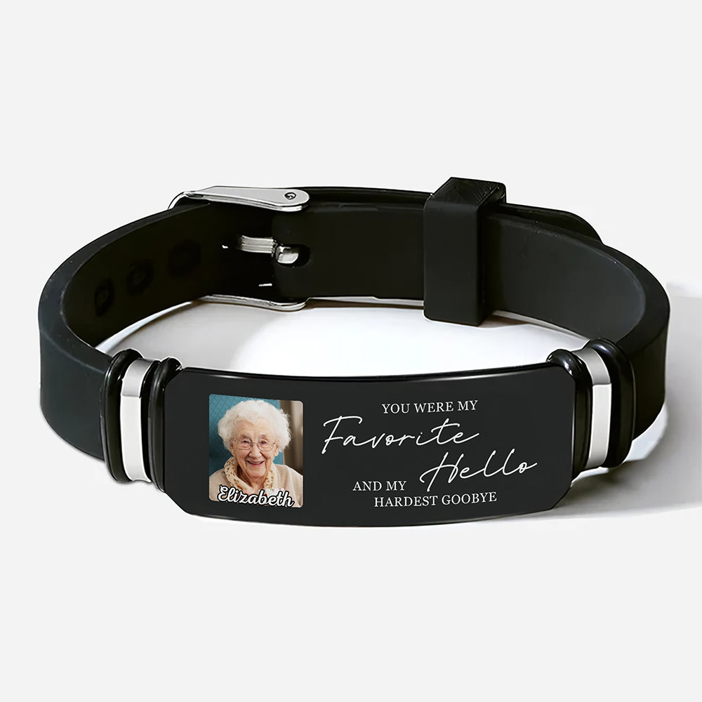 Custom Photo I Am Always With You Memorial Wristband Bracelet - Personalized Sympathy Gift LM32 669627