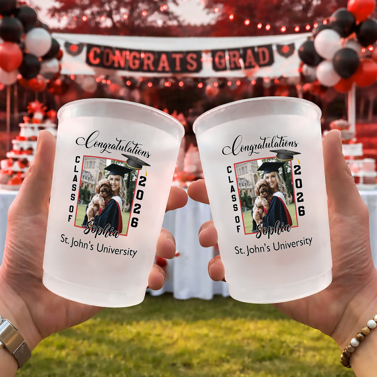 Custom Photo Congratulations Class Of 2026 Graduation Cups HA75 921136