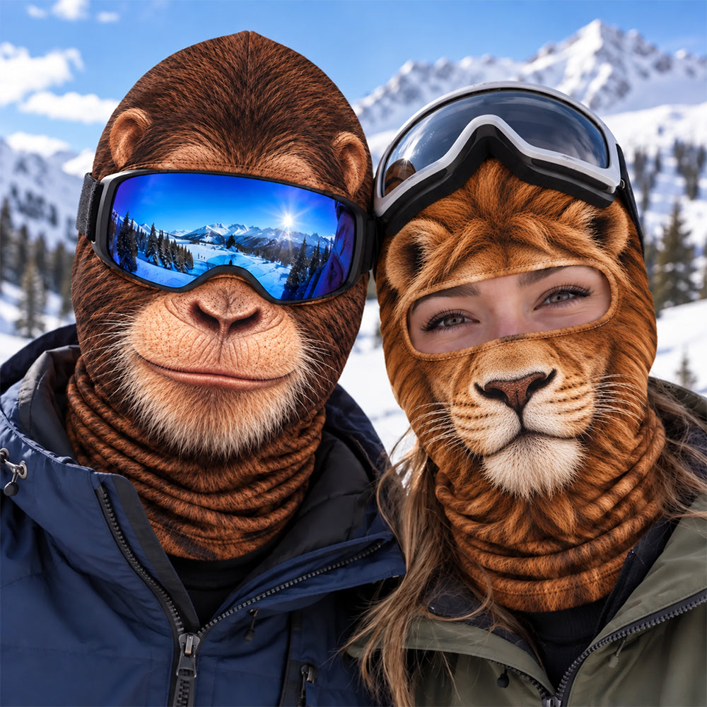 Funny Animal Face 3D Ski Mask Novelty Skiing & Snowboarding Winter Gift CH07 180770