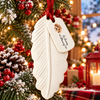 Custom Photo In Loving Memory Dog Memorial Feather Ceramic Ornament HO82 903794