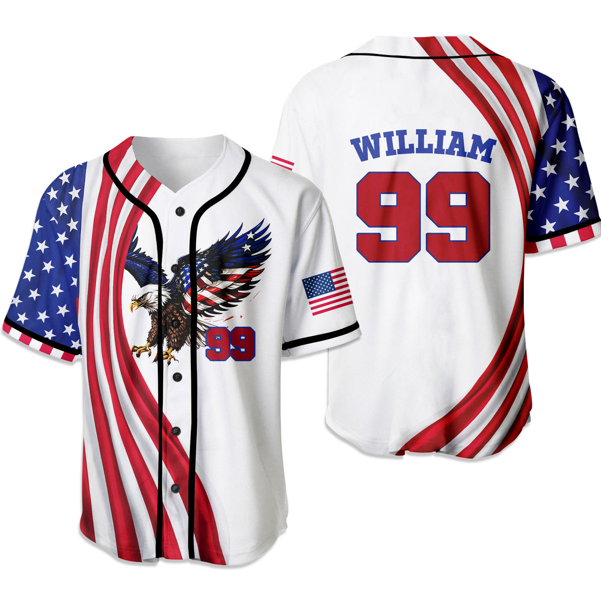 Custom Name American Pride Patriotic 250th Anniversary Eagle Baseball Jersey Shirt HA75 920882