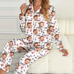 Custom Photo 4th of July Pajamas Independence Day Gifts CH07 896098