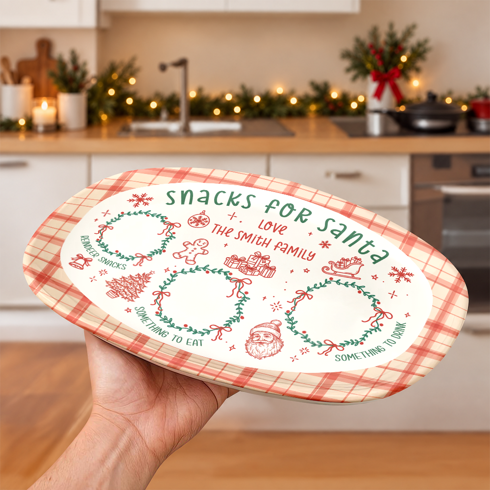Personalized Snack For Santa Platter, Gift for Christmas TH10 171331
