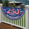 Custom Family Name 250th Anniversary Non-Pleated Fan Flag HA75 920910