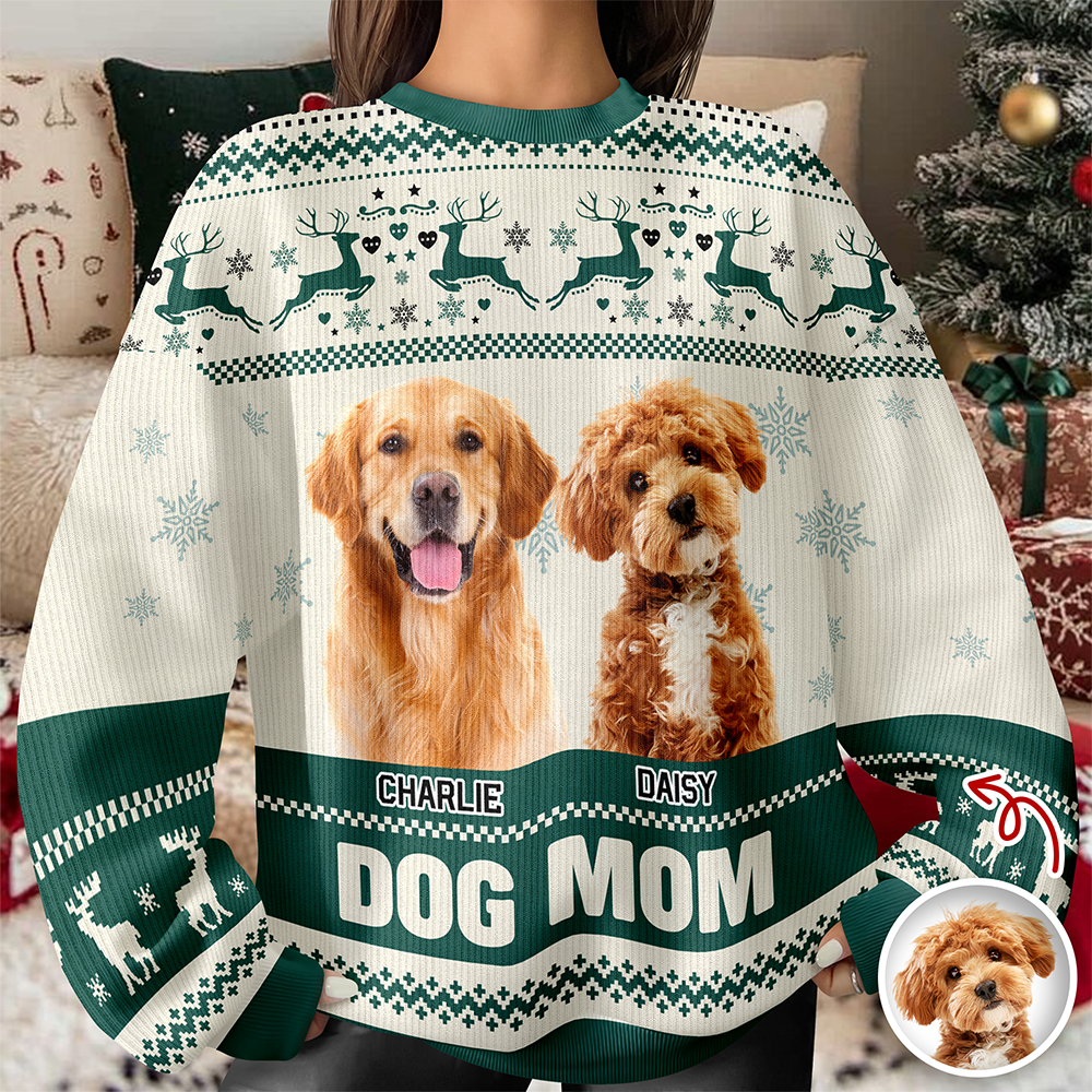Custom Photo Dog Pawlidays - Personalized Christmas Ugly Sweatshirt CH07 896616