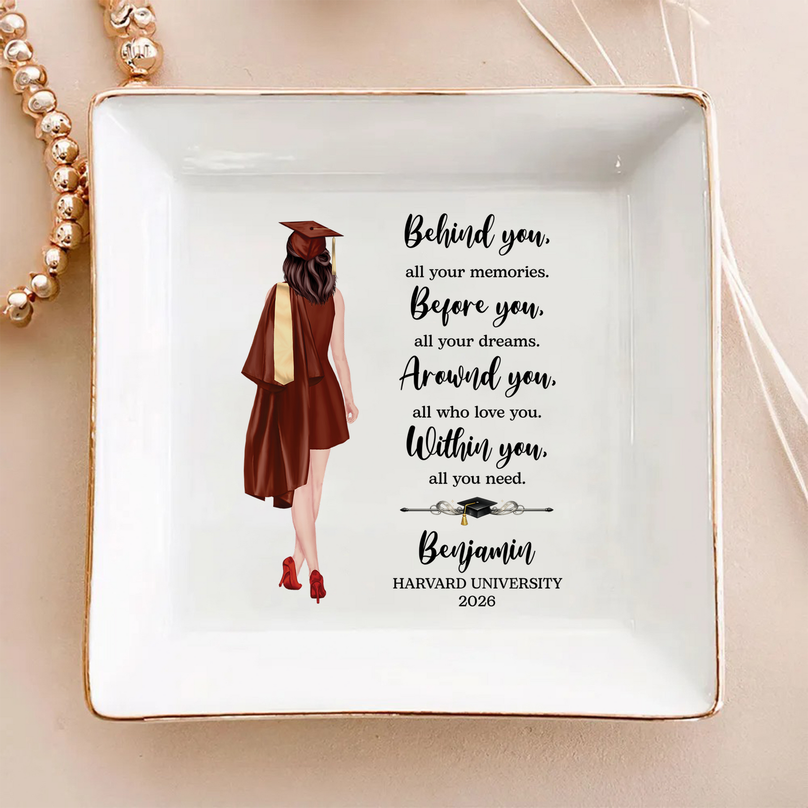 Personalized Graduation Jewelry Dish Class of 2026 Gift for Her HO82 901650