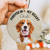 Custom Dog Photo Forever In Out Hearts Ceramic Ornament For Christmas Decor TH10 171199