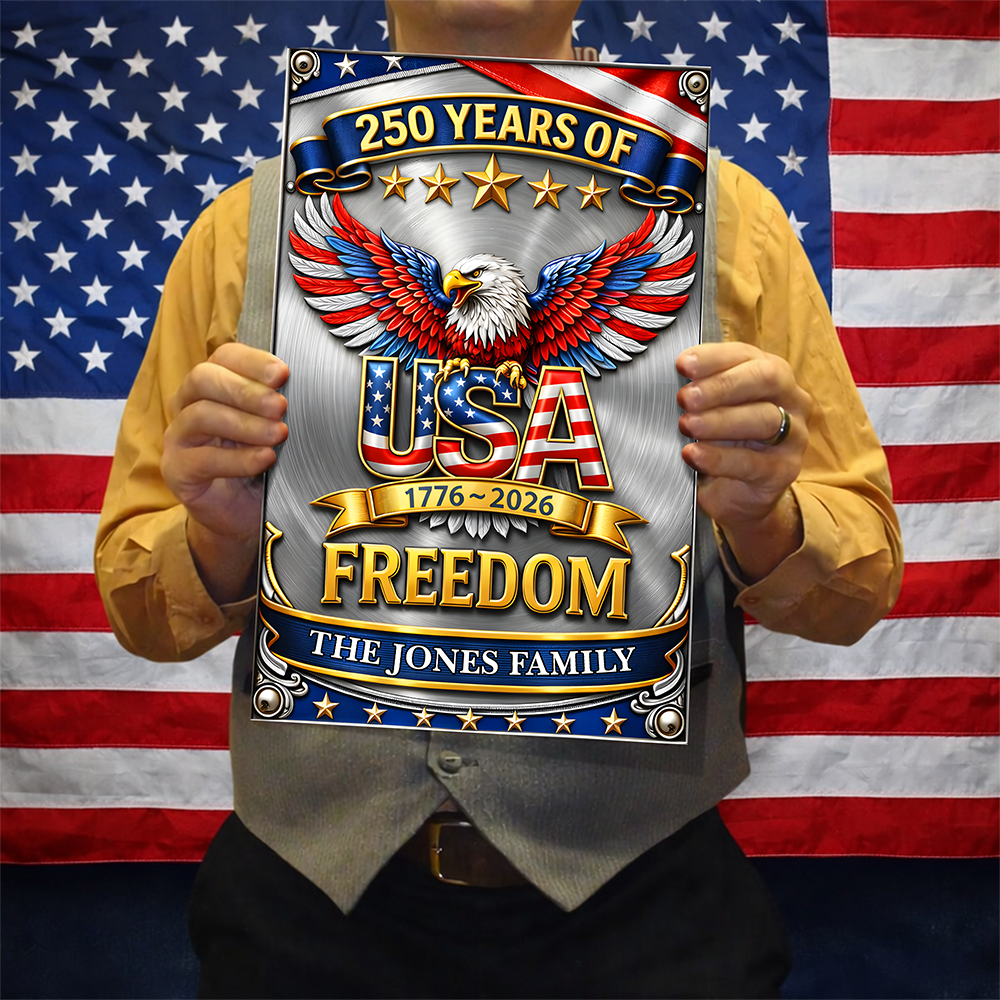 USA 250 Years Of Freedom Metal Sign TH10 169447