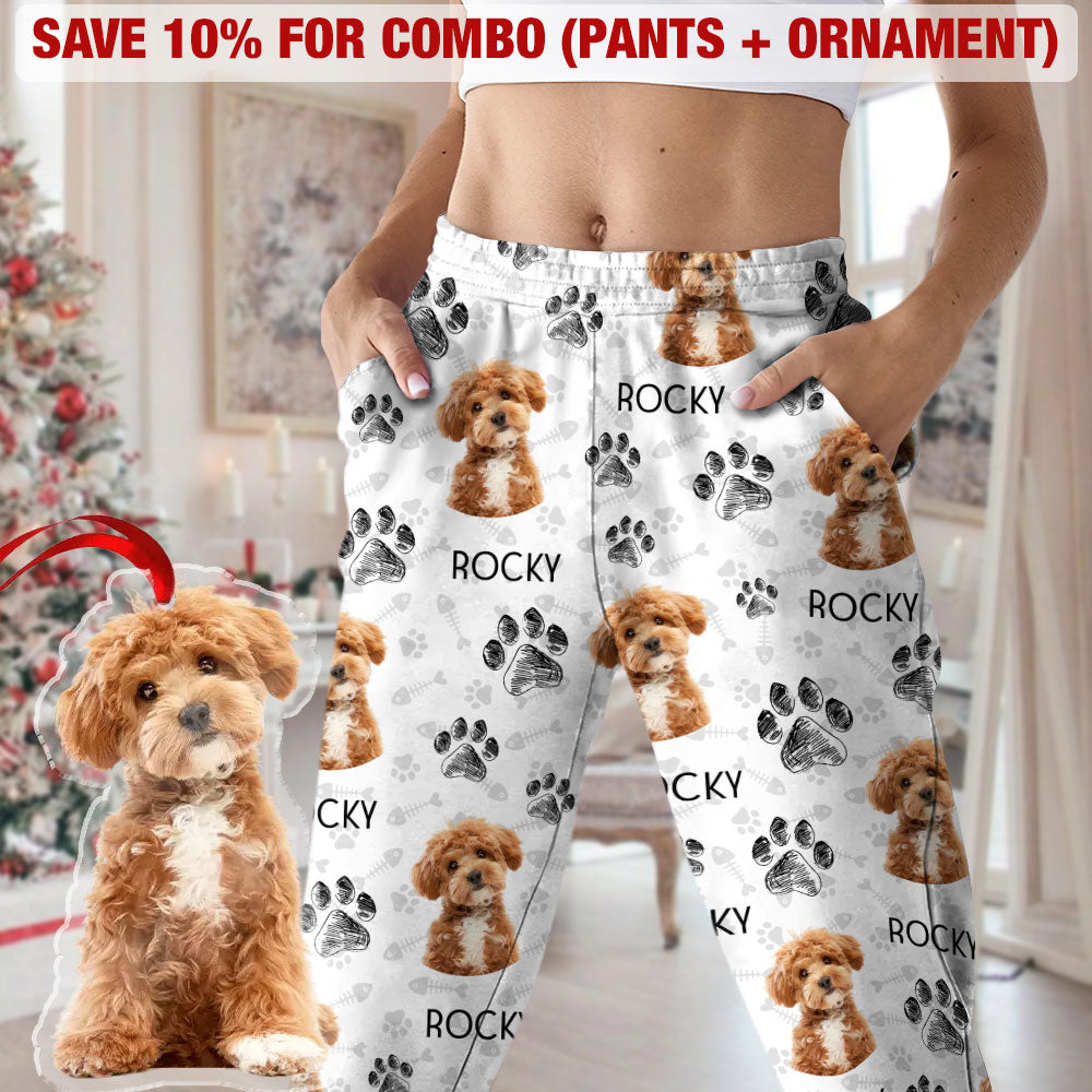 Custom Photo Dog Cat Paw For Dog Cat Lover Pajamas Christmas HO82 NKT1 888684