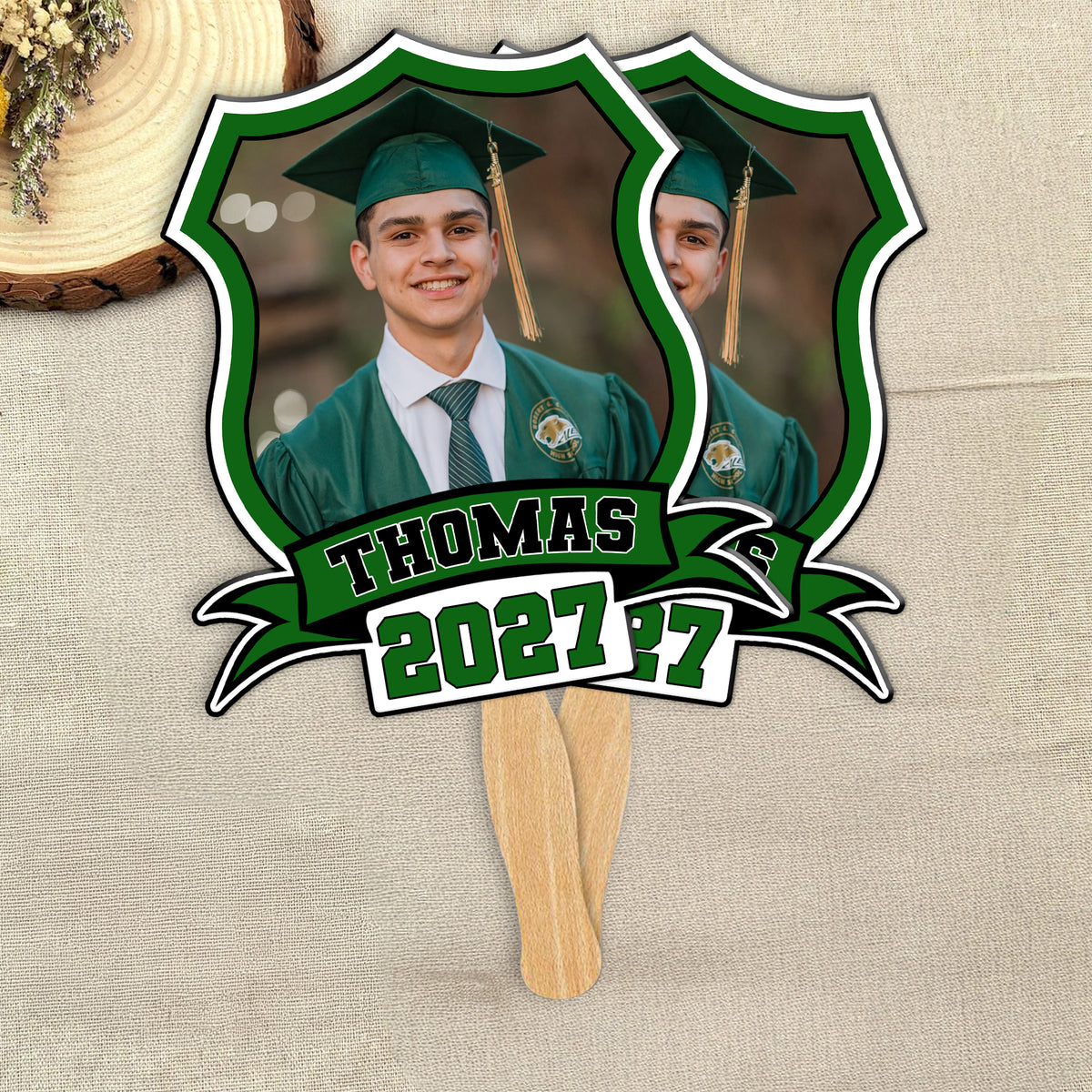 Custom Photo Class of 2025 face Fans Graduation Party Decor Gift CH07 895336