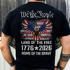 America 250th Birthday Eagle US Flag Back Shirt 250 Years We The People 1776-2026 Dark Shirt CH07 910956