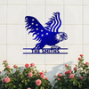 Custom Family Name Patriotic Eagle Metal House Metal Sign HO82 901146